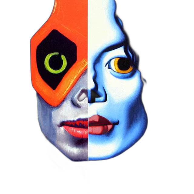 mask, face, robot, crown transparent PNG cut-out