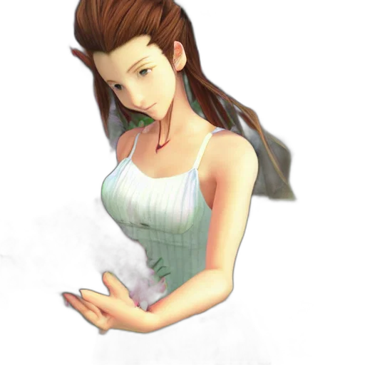 dress, face, staff, jewelry transparent PNG cut-out