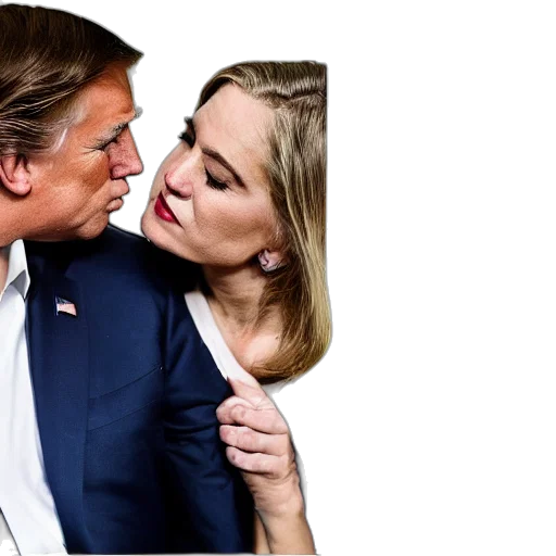 mask, passionate, kiss, biden transparent PNG cut-out