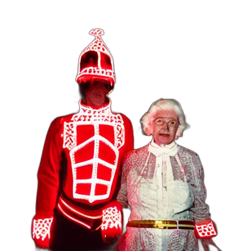 crown, staff, robot, jacket transparent PNG cut-out