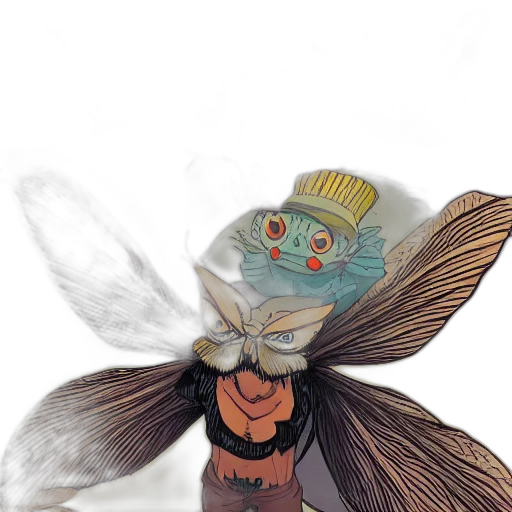 mask, hat, staff, creature transparent PNG cut-out