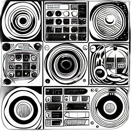 cartoon, comic book art, concept art, monochrome transparent PNG cut-out