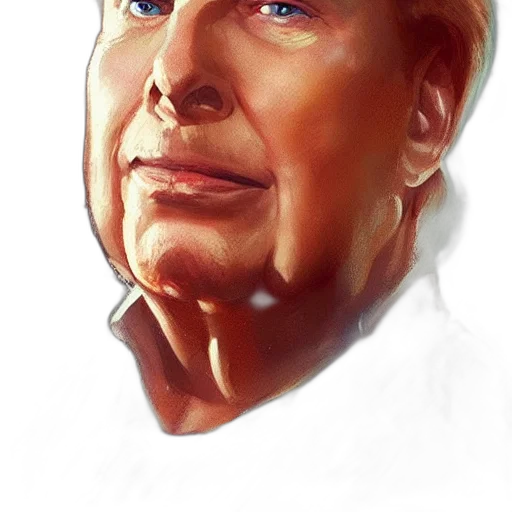 face, photorealistic, oil painting, watercolor transparent PNG cut-out