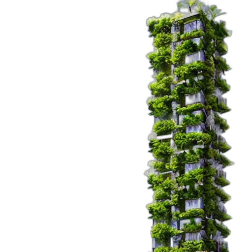 building, 3d render, concept art, skyscraper transparent PNG cut-out