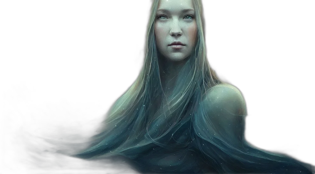 hair, face, dress, creature transparent PNG cut-out