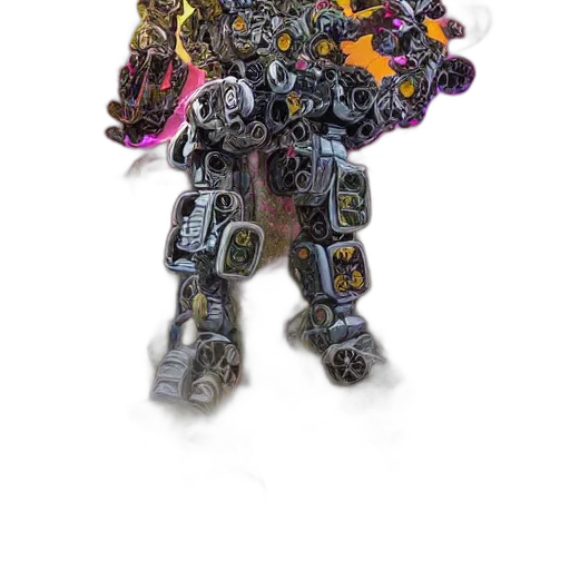 robot, weapon, staff, jacket transparent PNG cut-out