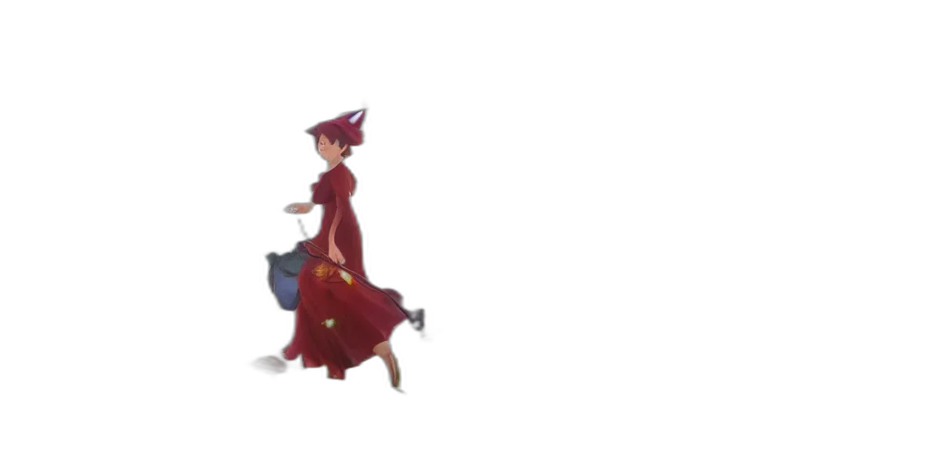 dress, hat, staff, crown transparent PNG cut-out