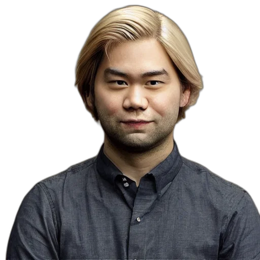 staff, hair, face, jacket transparent PNG cut-out