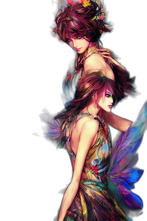 fantasy art, watercolor, concept art, pixel art transparent PNG cut-out