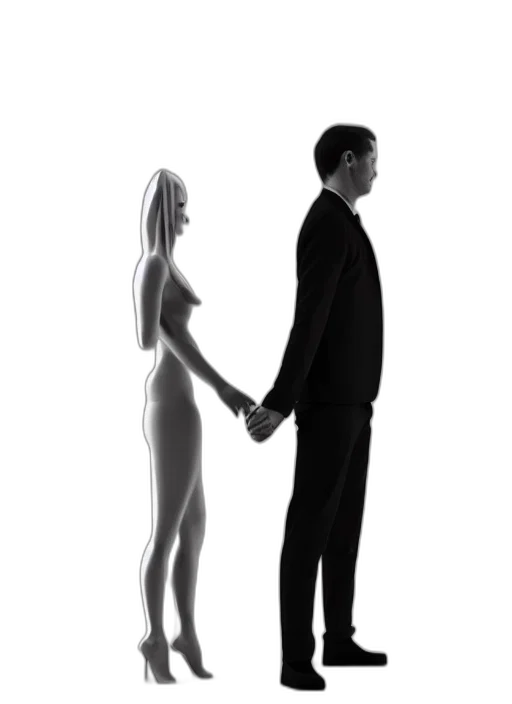 dress, staff, concept art, 3d render transparent PNG cut-out