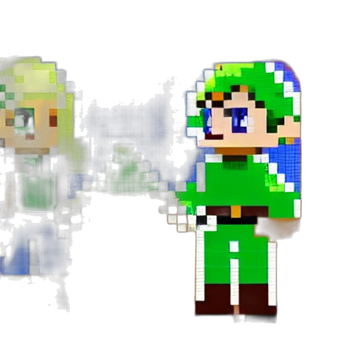 3d render, pixel art, concept art, fantasy art transparent PNG cut-out