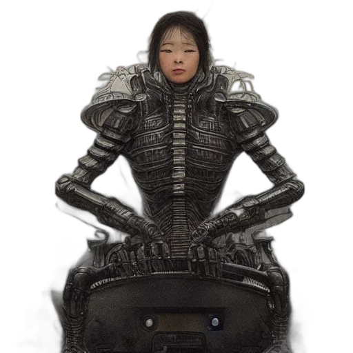 robot, face, dress, creature transparent PNG cut-out