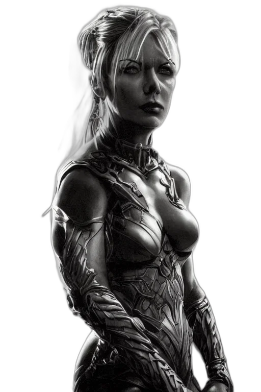 robot, dress, face, comic book art transparent PNG cut-out