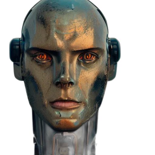 robot, face, mask, staff transparent PNG cut-out