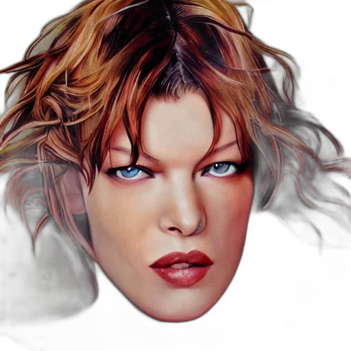 face, hair, mask, photorealistic transparent PNG cut-out