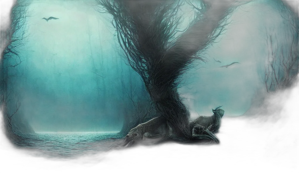 creature, tree, animal, dragon transparent PNG cut-out