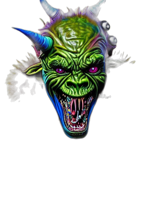 mask, creature, staff, face transparent PNG cut-out