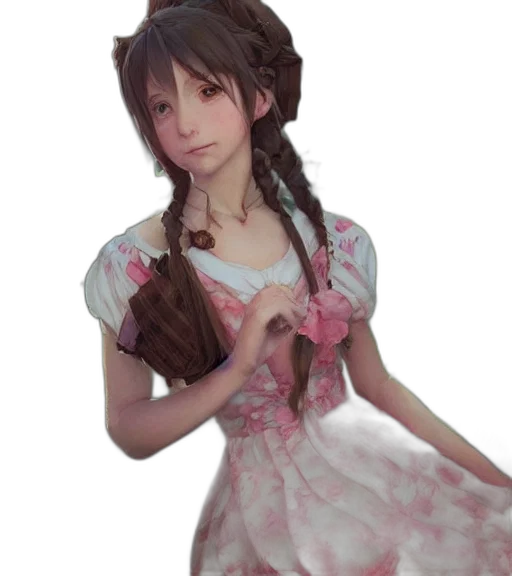 dress, staff, face, 3d render transparent PNG cut-out