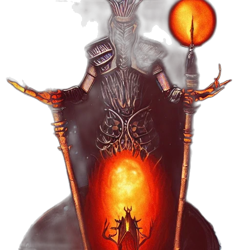 dragon, crown, staff, robot transparent PNG cut-out