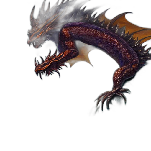 dragon, creature, animal, staff transparent PNG cut-out