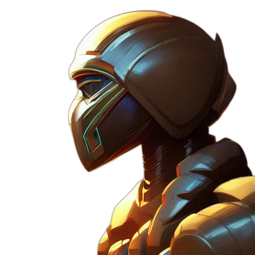 robot, mask, face, concept art transparent PNG cut-out