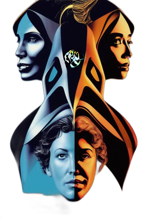 crown, face, comic book art, concept art transparent PNG cut-out
