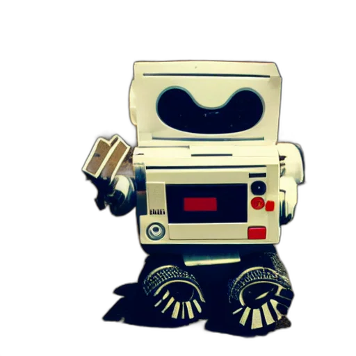 robot, creature, pixel art, 3d render transparent PNG cut-out