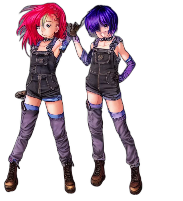 concept art, pixel art, cyberpunk, anime transparent PNG cut-out