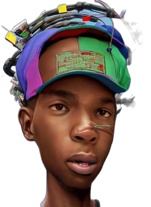 face, hat, crown, robot transparent PNG cut-out
