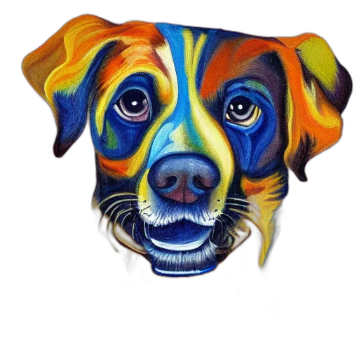 face, animal, oil painting, watercolor transparent PNG cut-out