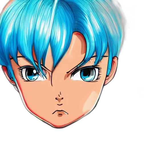face, anime, 3d render, photorealistic transparent PNG cut-out