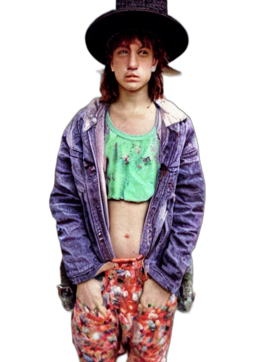 jacket, hat, face, dress transparent PNG cut-out