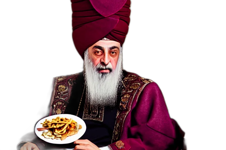 food, crown, photorealistic, sultan transparent PNG cut-out