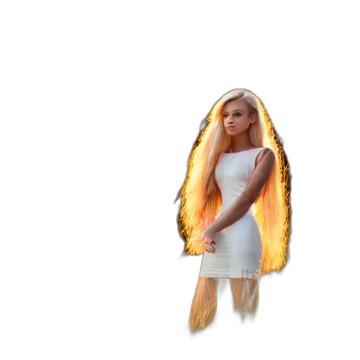 jacket, dress, hair, creature transparent PNG cut-out