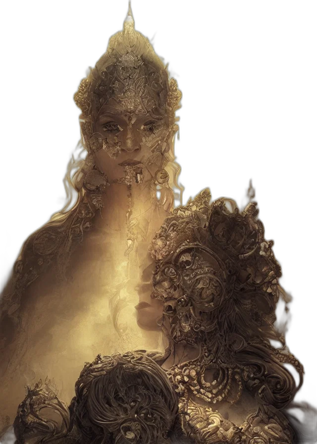 mask, crown, dress, face transparent PNG cut-out
