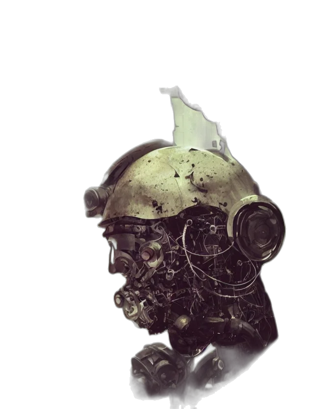 mask, robot, face, crown transparent PNG cut-out