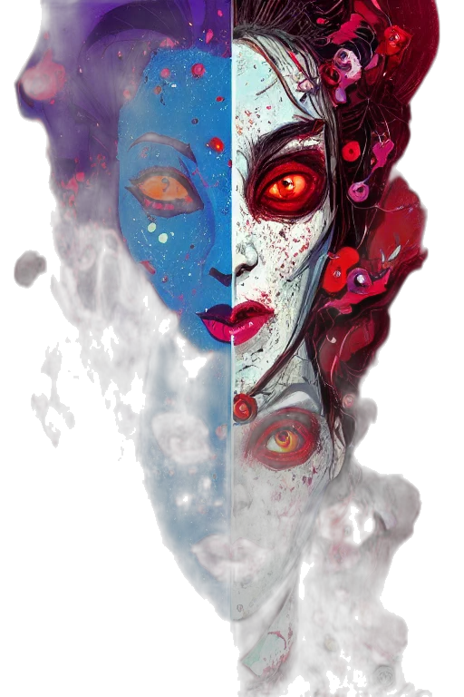 mask, face, concept art, comic book art transparent PNG cut-out