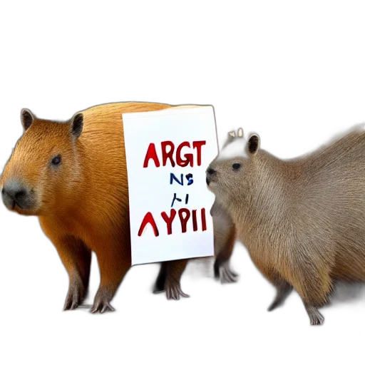 animal, hair, 3d render, concept art transparent PNG cut-out