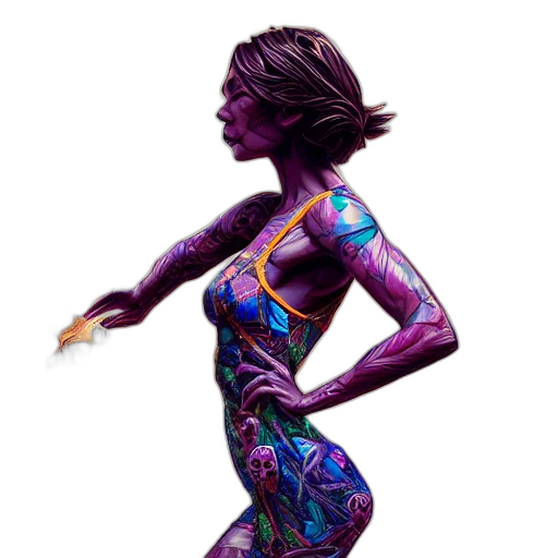 dress, robot, jewelry, concept art transparent PNG cut-out
