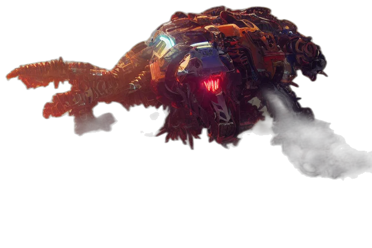 robot, dragon, creature, weapon transparent PNG cut-out