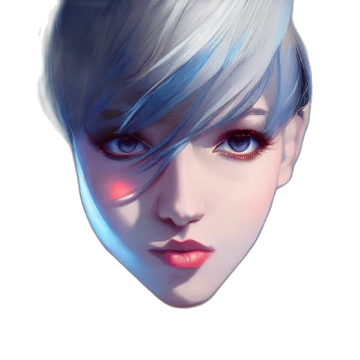 face, mask, robot, hair transparent PNG cut-out