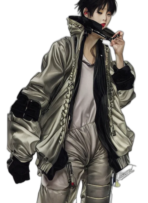 jacket, concept art, cyberpunk, photorealistic transparent PNG cut-out