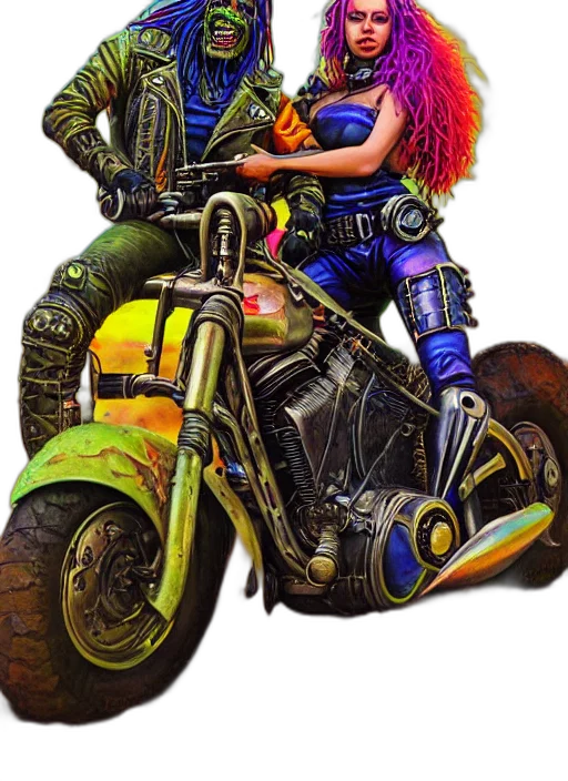 robot, cyberpunk, comic book art, concept art transparent PNG cut-out