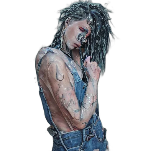 jacket, hair, dress, face transparent PNG cut-out