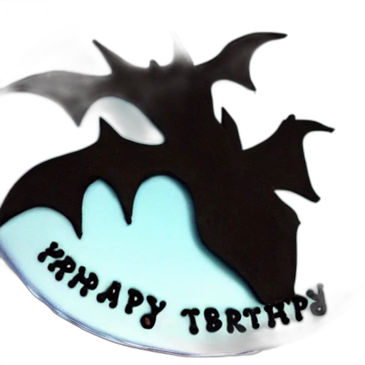 dragon, 3d render, bat, birthday transparent PNG cut-out