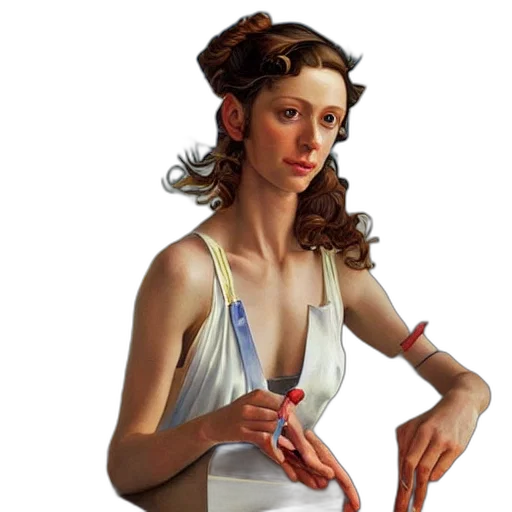 dress, staff, jewelry, concept art transparent PNG cut-out