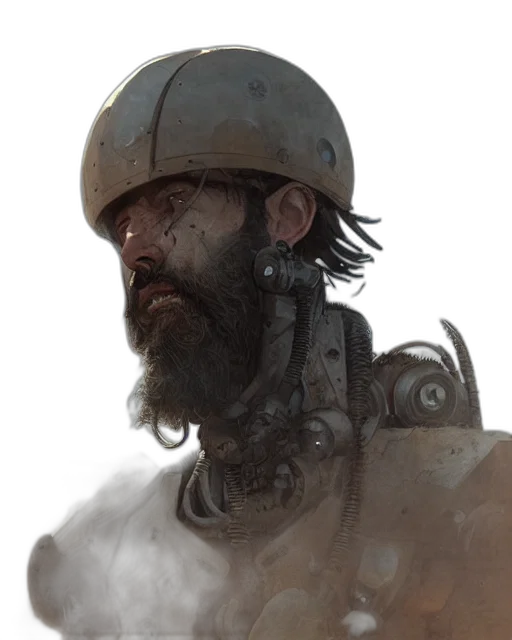 robot, face, mask, weapon transparent PNG cut-out