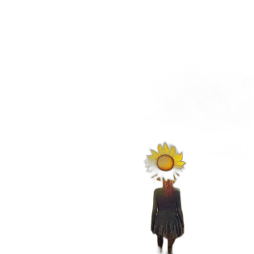 crown, dress, flower, staff transparent PNG cut-out