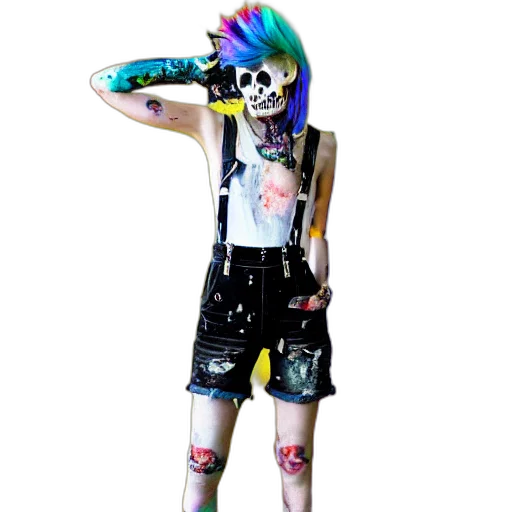 staff, mask, robot, cyberpunk transparent PNG cut-out
