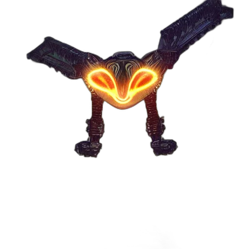robot, mask, creature, weapon transparent PNG cut-out